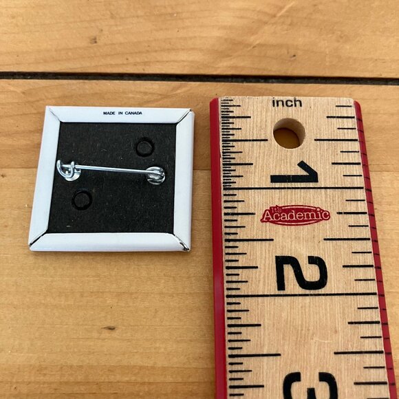 Northern Reflections Loon Logo Pin Square Badge Brooch Vintage Made in Canada - Picture 3 of 3